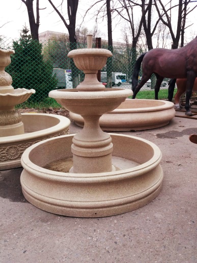 Скульптурный фонтан малый три чаши, для дома и парка код Polien 12-12